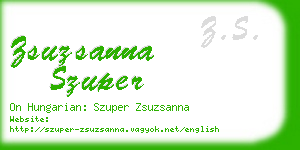 zsuzsanna szuper business card